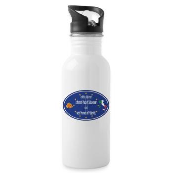 Ich bin Italiener - Trinkflasche mit integriertem Trinkhalm - Weiß - Rechts