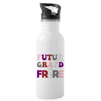 Future big brother - future big brother announcement - Water bottle with straw - white - Right