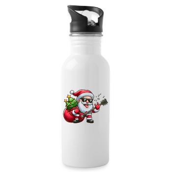 Santa Rock 1 - Trinkflasche mit integriertem Trinkhalm - Weiß - Rechts