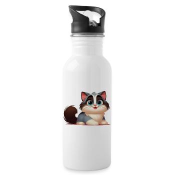 Ragdoll 2 - Water bottle with straw - white - Right