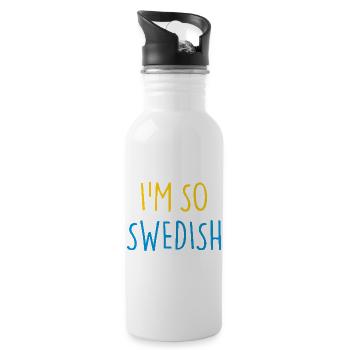I'M SO SWEDISH Sweden Schweden - Water bottle with straw - white - Right