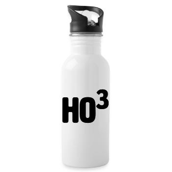 Ho3 - Ho Ho Ho - Trinkflasche mit integriertem Trinkhalm - Weiß - Rechts