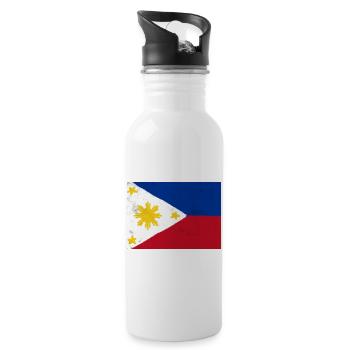 Flagge der Philippinen – ein Symbol der Einheit - Trinkflasche mit integriertem Trinkhalm - Weiß - Rechts