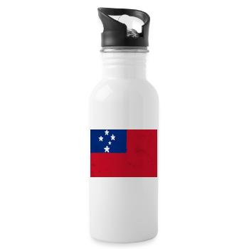 Flag of Samoa - Water bottle with straw - white - Right