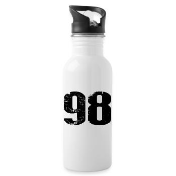 98 Number Jersey - Water bottle with straw - white - Right