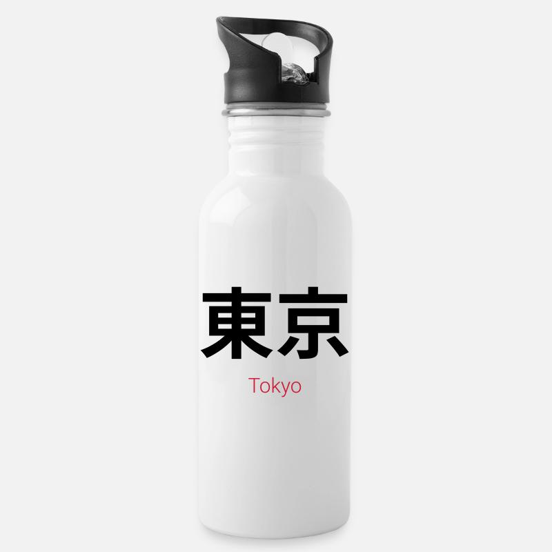 東京 – Tokyo, l’Âme urbaine - Gourde avec paille intégrée - blanc
