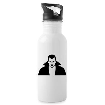 Vampire Illustration - Water bottle with straw - white - Right