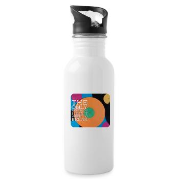 The only records I dont want to break - Trinkflasche mit integriertem Trinkhalm - Weiß - Rechts