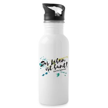 Life is Federal Childminder Kindergarten Educator Daycare Center - Water bottle with straw - white - Right