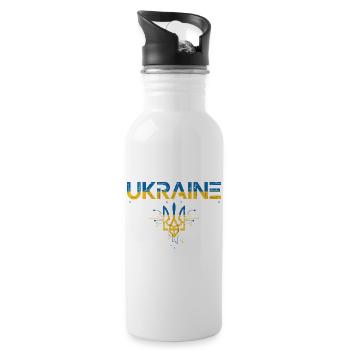 Schaltkreise Trident Ukraine - Trinkflasche mit integriertem Trinkhalm - Weiß - Rechts