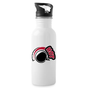 Hot - Water bottle with straw - white - Right