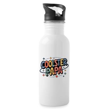Couleurs néon Dada les plus cool - Gourde avec paille intégrée - blanc - Droite