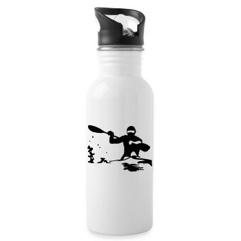 Kajak - Trinkflasche mit integriertem Trinkhalm - Weiß - Rechts