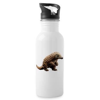 Pangolin Pangolin Pine Cone Pangolins - Water bottle with straw - white - Right