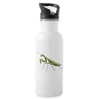 Gottesanbeterinnen Gottesanbeterin - Trinkflasche mit integriertem Trinkhalm - Weiß - Rechts