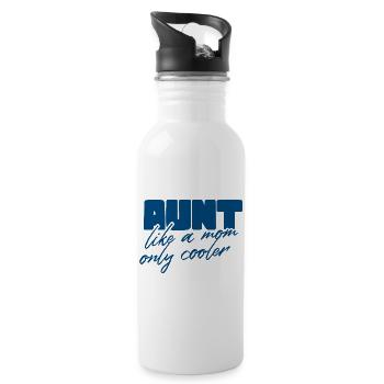 Tante wie eine Mutter, cooler - Trinkflasche mit integriertem Trinkhalm - Weiß - Rechts