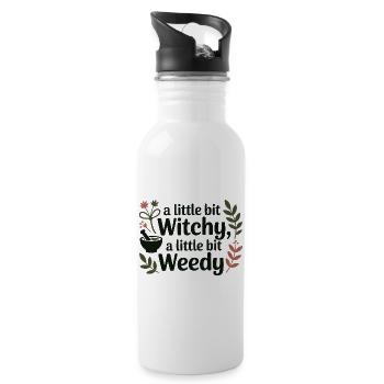 Herbalist Witchy Weedy Professional Clinical  - Water bottle with straw - white - Right