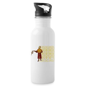 Amor - Water bottle with straw - white - Right