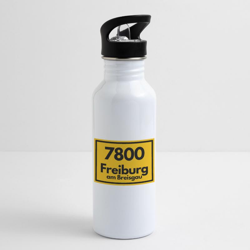 OLD POSTCODE POSTCODE RETRO 7800 FREIBURG BREISGAU Water bottle with straw
