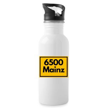 ANCIEN CODE POSTAL RETRO 6500 MAINZ MEEENZ - Gourde avec paille intégrée - blanc - Droite