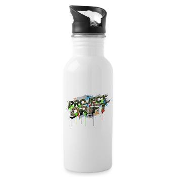 Camouflage Project Drift Tuner Street Style - Water bottle with straw - white - Right