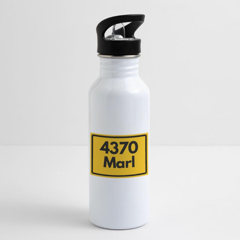 OLD POSTCODE POSTCODE RETRO 4370 MARL – NRW Water bottle with straw