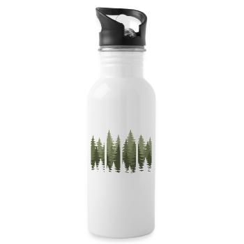 Forêt Nature Arbres Nature Nature Amoureux de la nature - Gourde avec paille intégrée - blanc - Droite