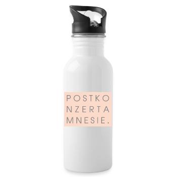 Postkonzertamnesie  - Trinkflasche mit integriertem Trinkhalm - Weiß - Rechts