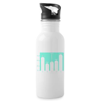Programmierer Coder GPT - Trinkflasche mit integriertem Trinkhalm - Weiß - Rechts