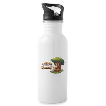 Siggi und der Zauberwald - Kuscheln - Trinkflasche mit integriertem Trinkhalm - Weiß - Rechts
