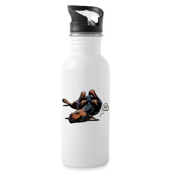 Doberman Doberman Propriétaire Doberman Lovers - Gourde avec paille intégrée - blanc - Droite