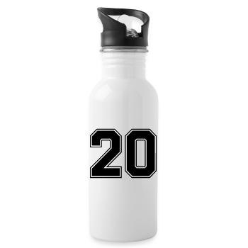 20 - Water bottle with straw - white - Right
