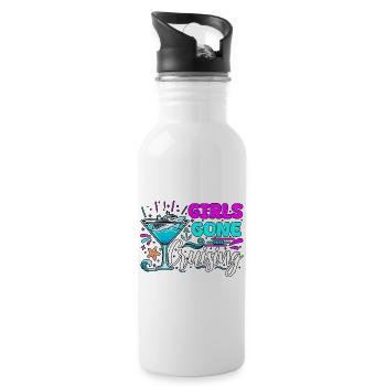 Girls Gone Cruising 2026 Familienurlaub - Trinkflasche mit integriertem Trinkhalm - Weiß - Rechts