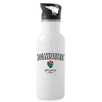 Souvenir Johannesburg, j’adore Johannesburg - Gourde avec paille intégrée - blanc - Droite