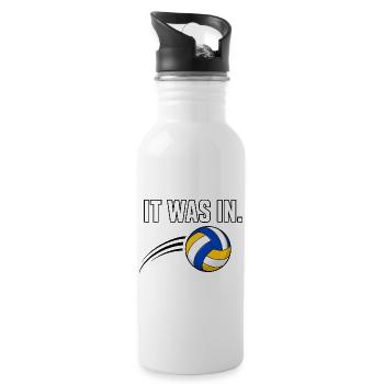 It was inside! Volleyball Design - Water bottle with straw - white - Right