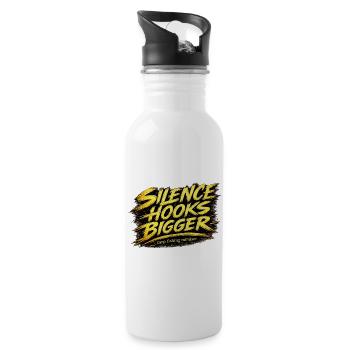 Silence Hooks Bigger Carp Fishing Mindset - Water bottle with straw - white - Right