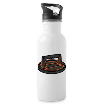 Burger Press Smashburger Grilling Food Truck - Water bottle with straw - white - Right