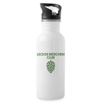 Lecker Bierchen Club - Lecker Bierchen - Bier - Trinkflasche mit integriertem Trinkhalm - Weiß - Rechts