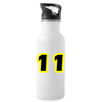 11 Number Symbol - Water bottle with straw - white - Right
