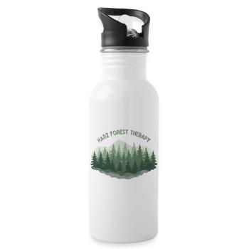 Harz Forest Therapy | Vintage Nature - Water bottle with straw - white - Right