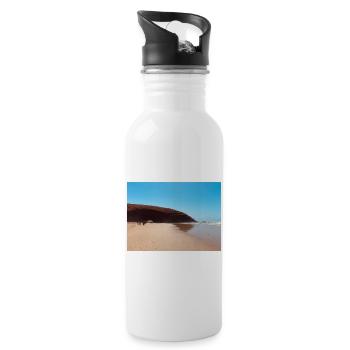 Plage de Red Rock - Gourde avec paille intégrée - blanc - Droite