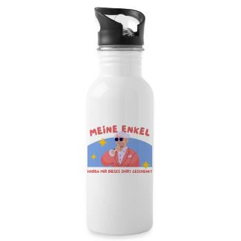 Enkelgeschenk Shirt Humor - Trinkflasche mit integriertem Trinkhalm - Weiß - Rechts
