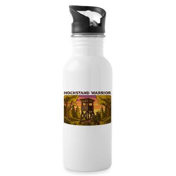 Hunter in high standing - Water bottle with straw - white - Right