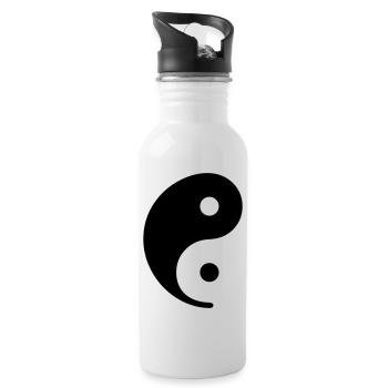 YIN & YANG - juste 01 - Gourde avec paille intégrée - blanc - Droite