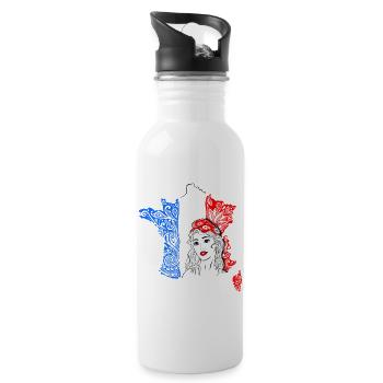 Marianne & France - Gourde avec paille intégrée - blanc - Droite