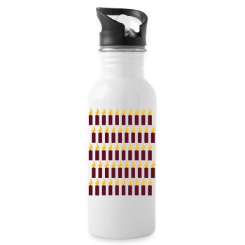 50. Geburtstag - Trinkflasche mit integriertem Trinkhalm - Weiß - Rechts
