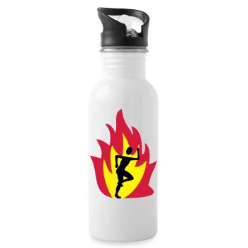 Runner flame - Water bottle with straw - white - Right