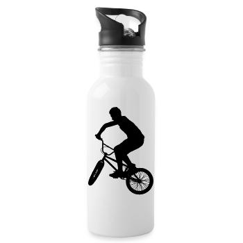 BMX Bicycle Sports Bike - Gourde avec paille intégrée - blanc - Droite