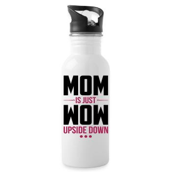Maman est juste wow cadeau de la fête des mères - Gourde avec paille intégrée - blanc - Droite