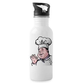 Chef - Water bottle with straw - white - Right